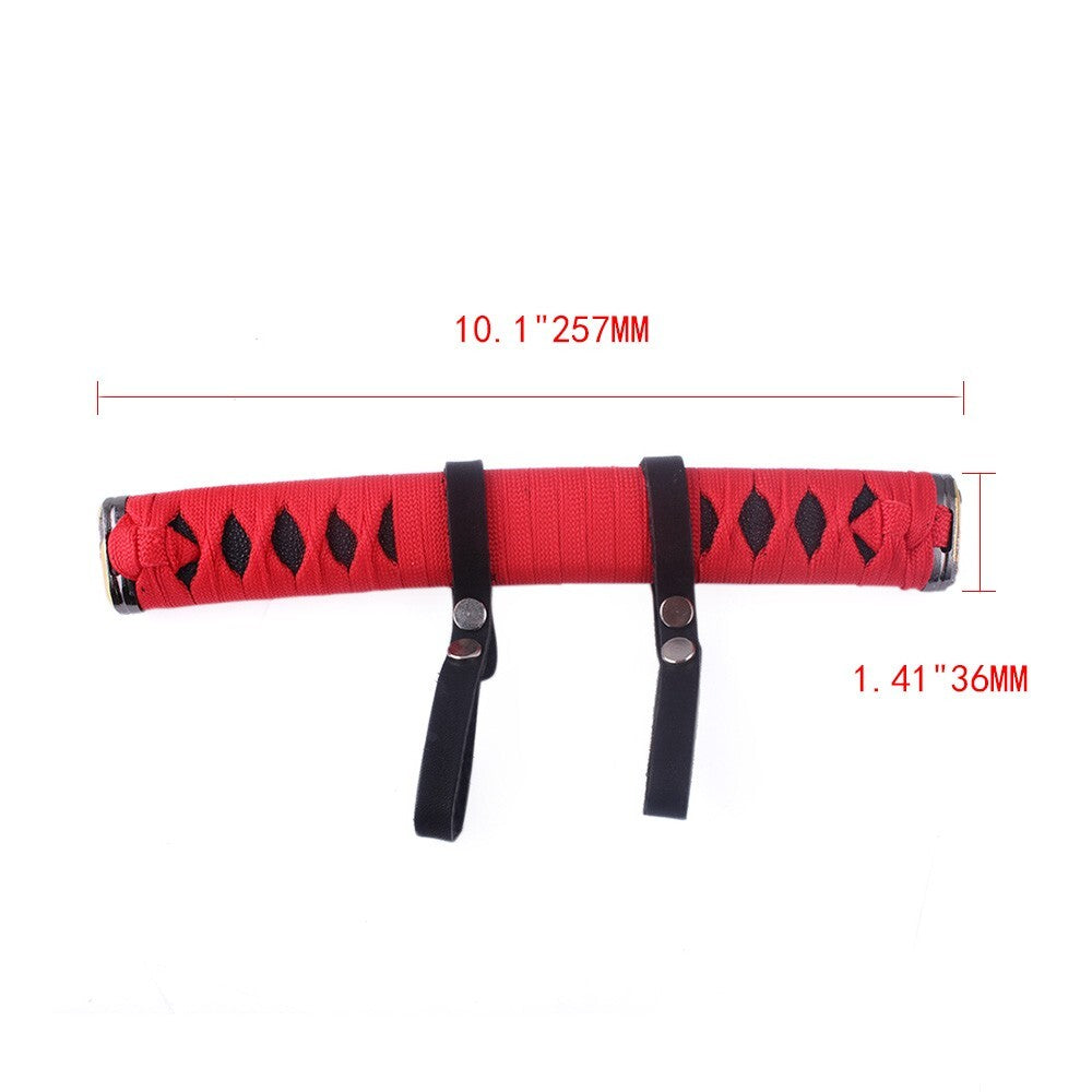 Samurai Sword Gear Shift Knob Shifter Katana Warrior Knife Handle Decoration Red