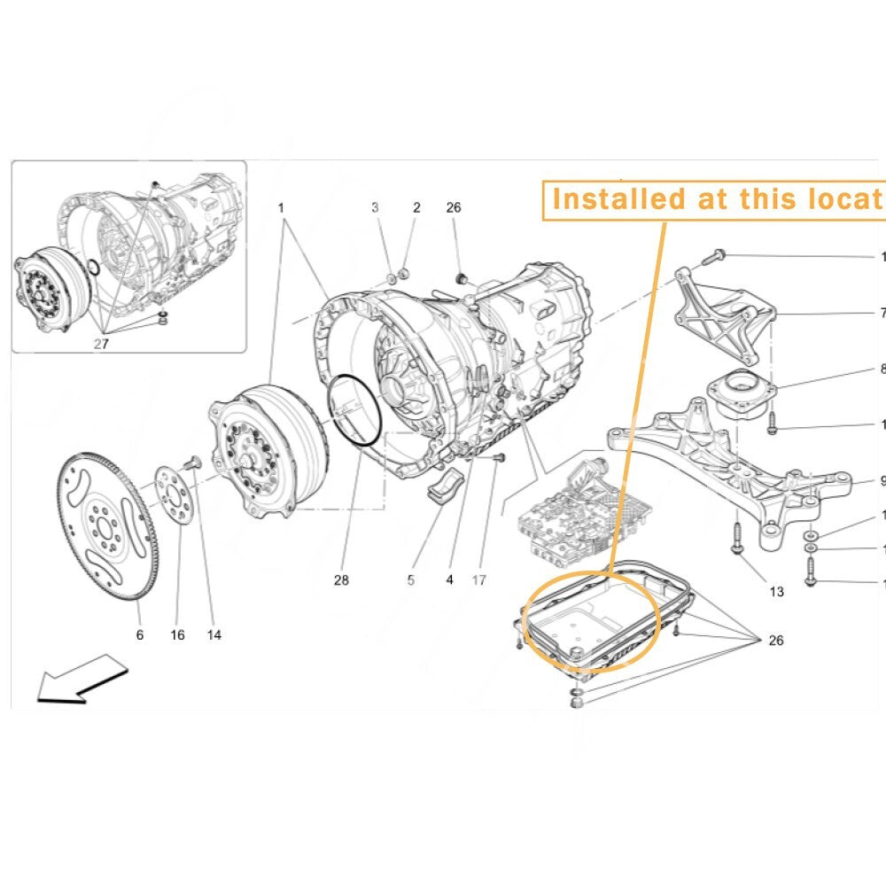 Oil drum kit for Maserati for Levante Ghibli Quattroporte. equipment manufacturer: 673003178 673005766