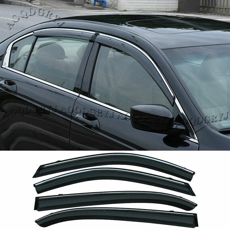 Smoke Window Visor Rain Guard Shade Deflector for HONDA ACCORD SEDAN 2008-2012