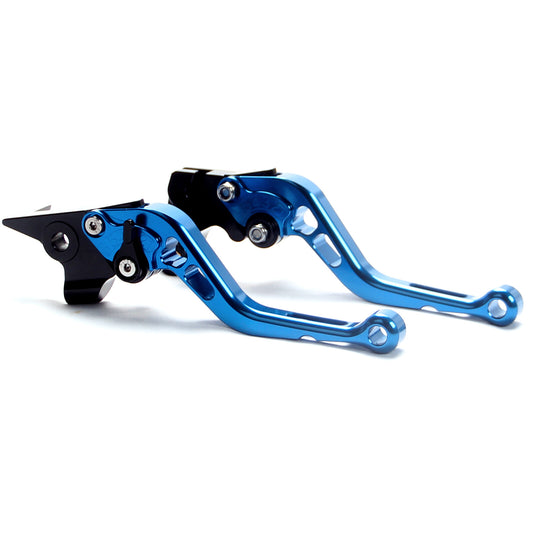 CNC Vent Short brake clutch levers for Yamaha Tenere 700 2019-2020-2021 Blue