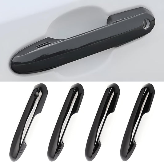 For 2019-2025 for Toyota Rav4 Gloss Black for Smart Key Car Door Handle Covers Trims
