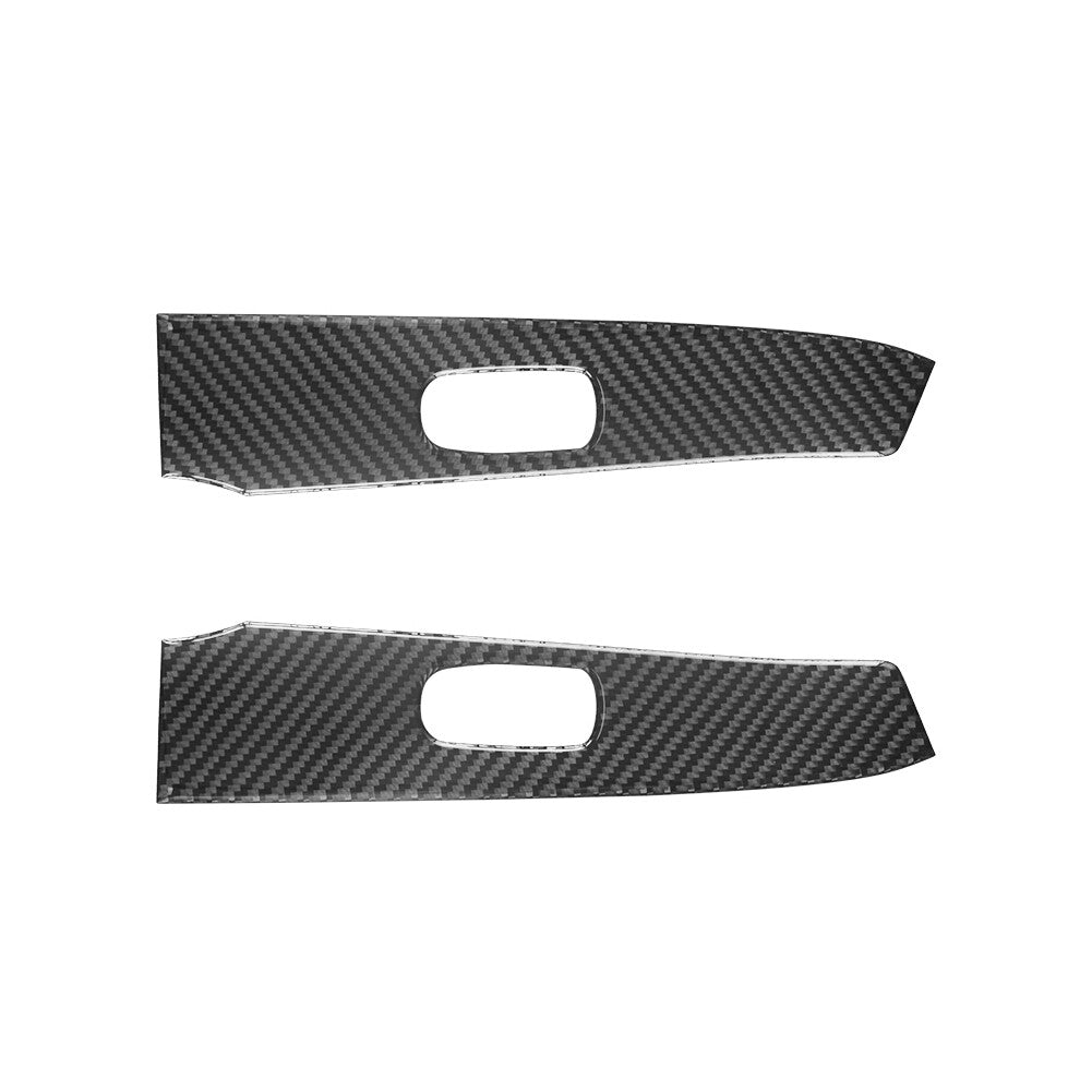 2X Carbon Fiber Rear Door Window Control Cover Trim for Nissan Altima 2019-2022