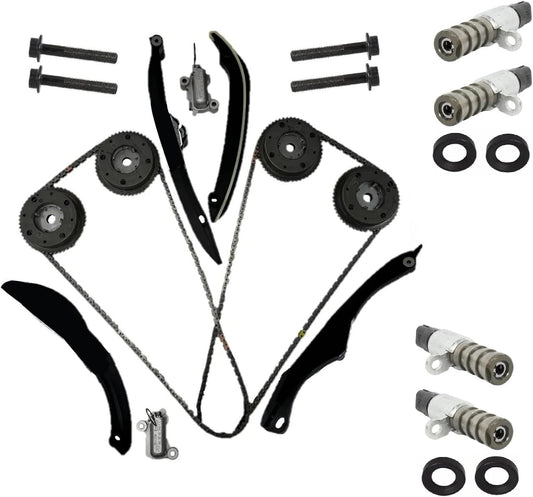 For 2017-2024 for Ford F150 3.5L Chains Guides Tensioners Solenoids PHASERS KIT us