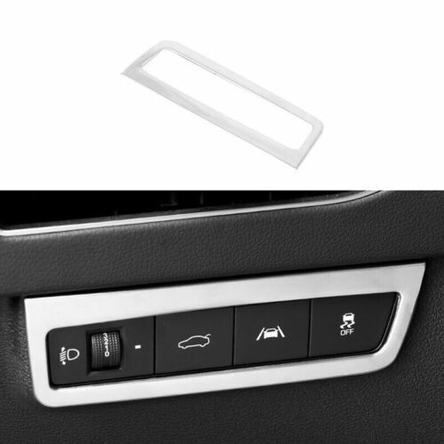 for Hyundai Sonata 2020-2023 Matte Silver Car Headlight Switch Button Frame Trim