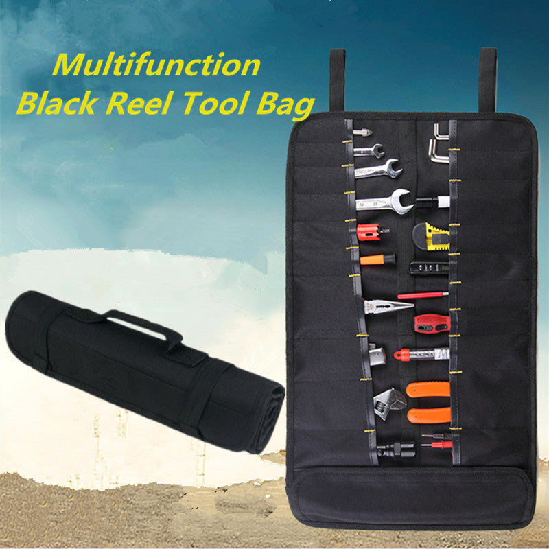 Car Tool Bag Screwdriver Roll Black Bag Case Pouch Wallet Portable Reels Pocket