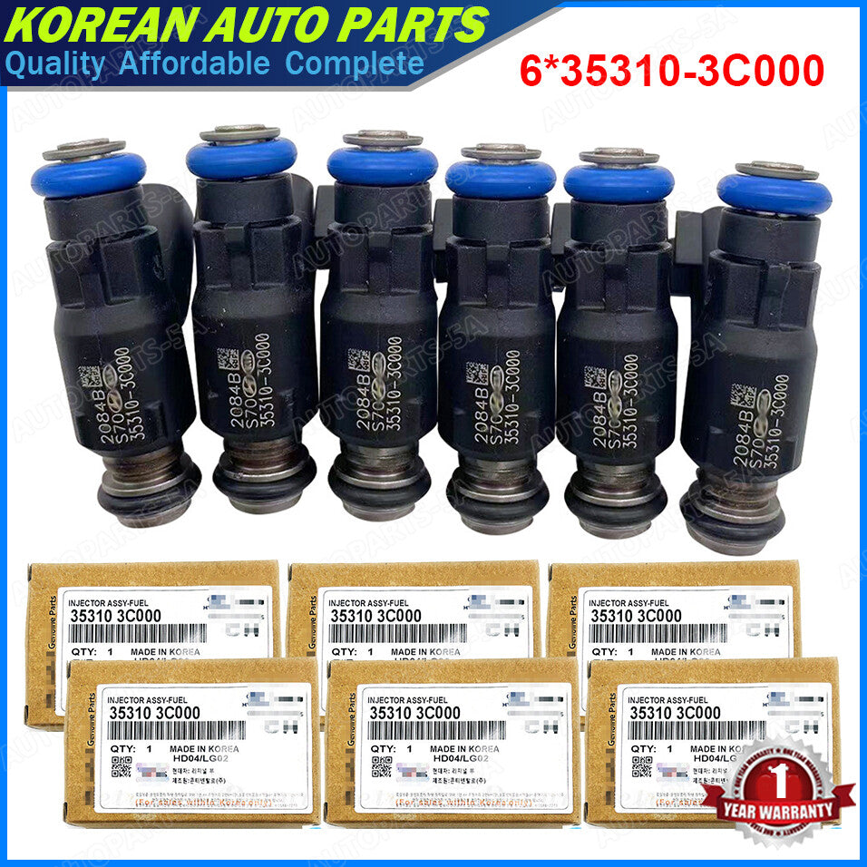 6-pack fuel injectors for 2006-2012 Hydendr for Kia 3.3L 3.8L DOHC 35310-3C000