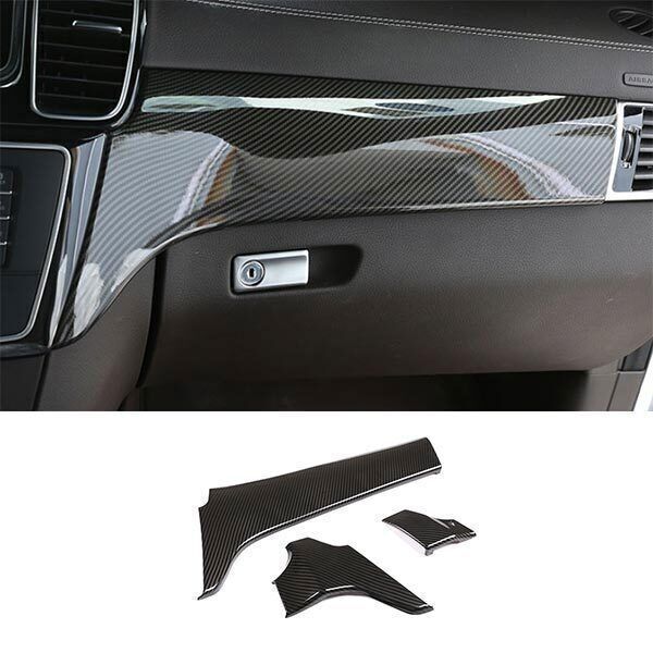 Carbon Fiber Inner Central Console Dashboard Panel Trim for Benz GLS GLE 2016-19
