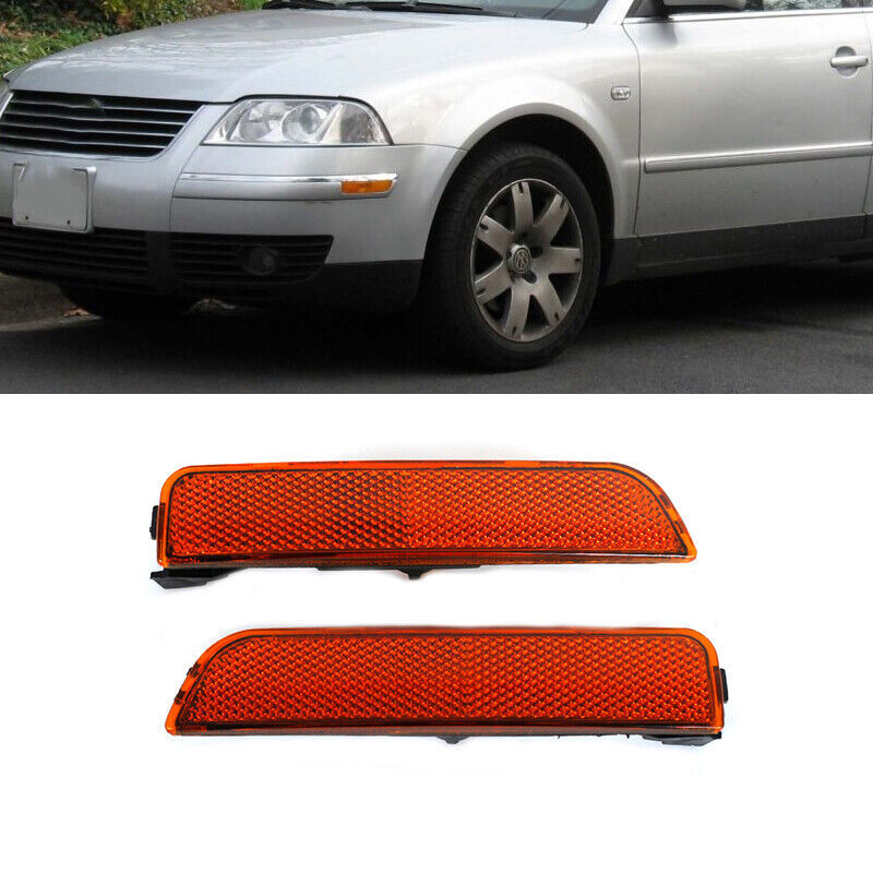 2-pack for Volkswagen for Passat B5 2001-2005 front bumper side marker turn signal lights (red).