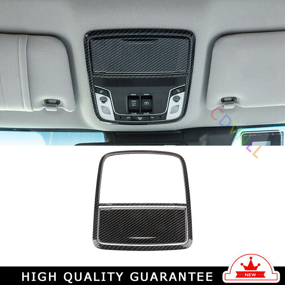 Front Reading Lamp Frame Cover Trim for Honda Accord 10th 2018-2022 Carbon Fiber