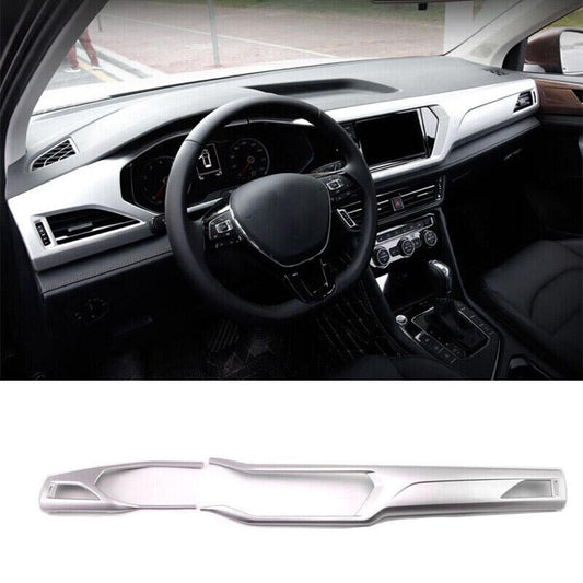 Central Console Dashboard Panel Trim for Volkswagen Taos 2021-2023 Matte Silver