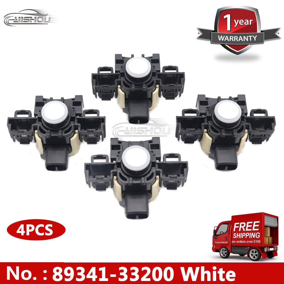 4-Piece Bumper Parking Sensor PDC for 2013-2015 for Lexus IS350 IS250 GS350 89341-53010