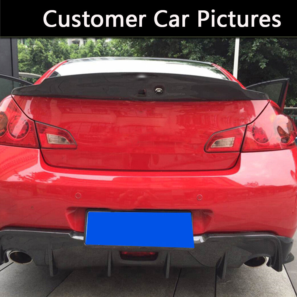 Rear Trunk Spoiler Lid Wing for Infiniti G37 09-13 G25 11-12 Sedan Carbon Fiber