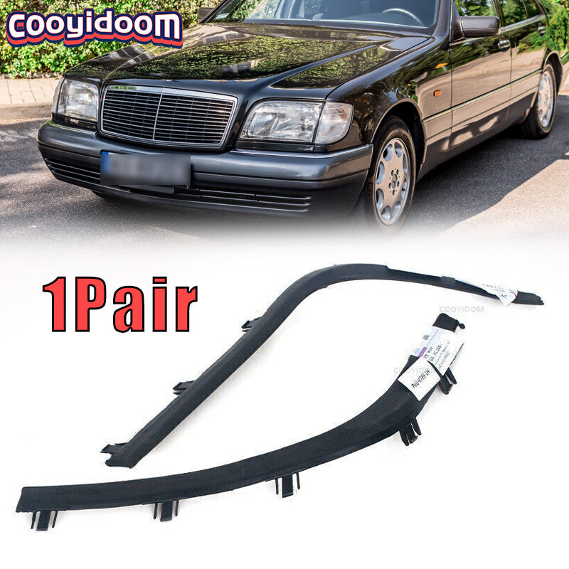 2Pcs Rubber Sealing Strip Decorative Head light for Mercedes-Benz W140 S320 S350