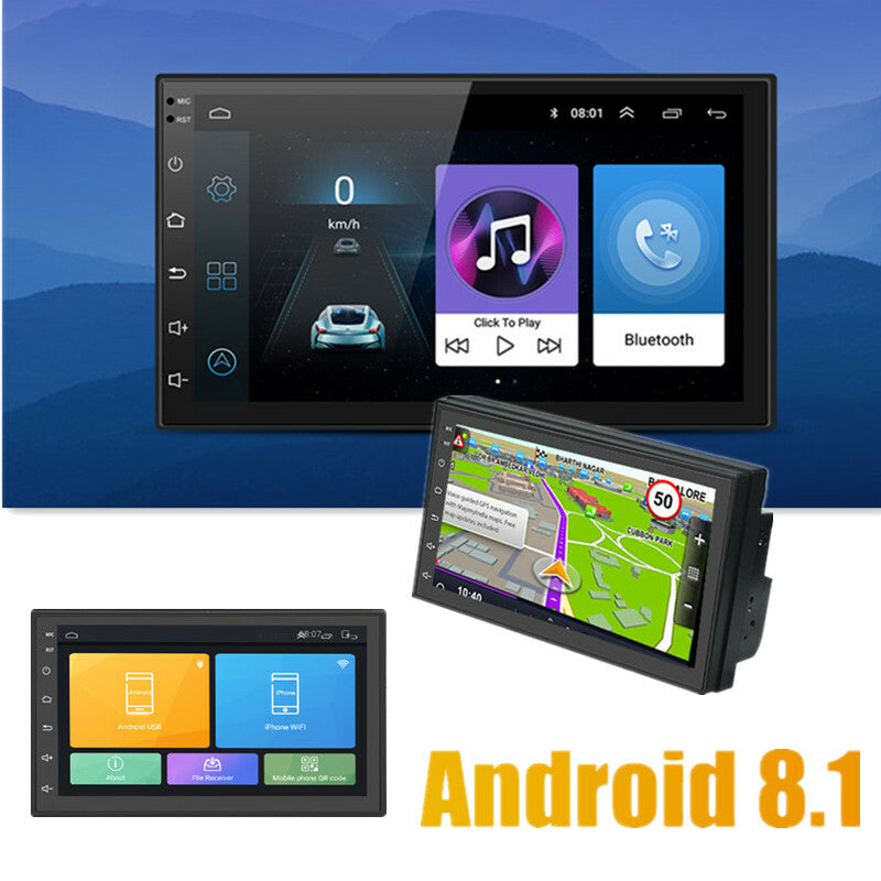 Car Bluetooth Player WiFi 2 Din 7 Radio Stereo Multimedia GPS 1+16G for Android