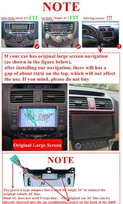 GPS Unit 9 Android 11 Stereo Radio FM Head For 03-07 for Honda Accord Factory Style