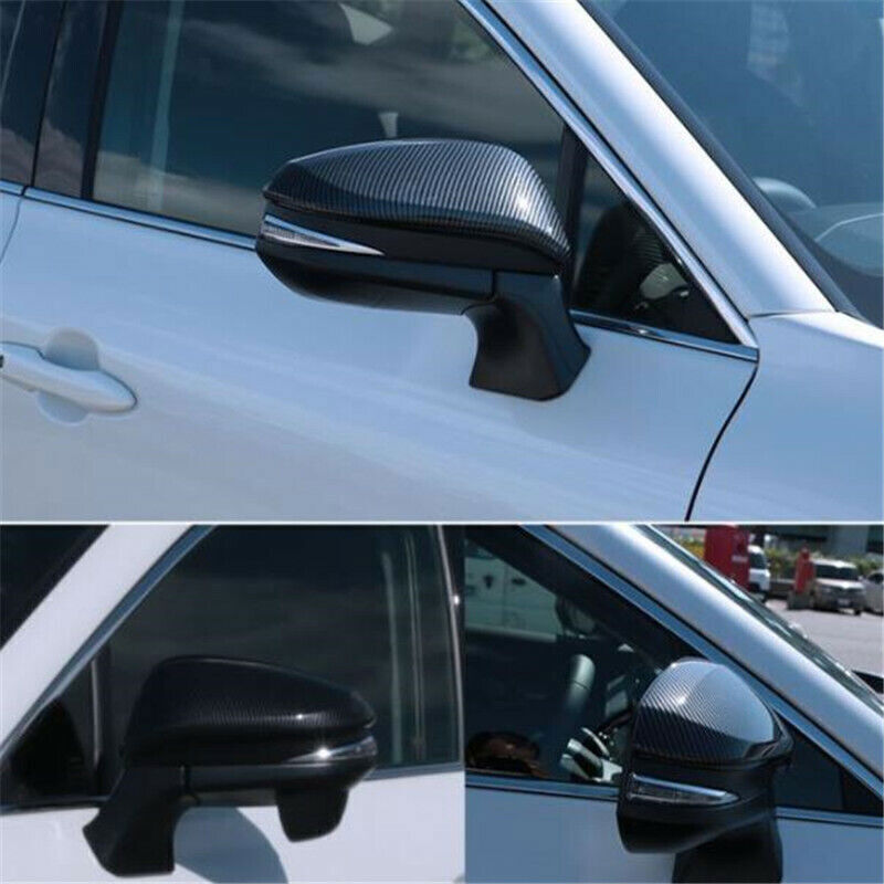 for Toyota Venza 2021-2024 Carbon Fiber Side Door Rearview Mirror Cover Trim 2P