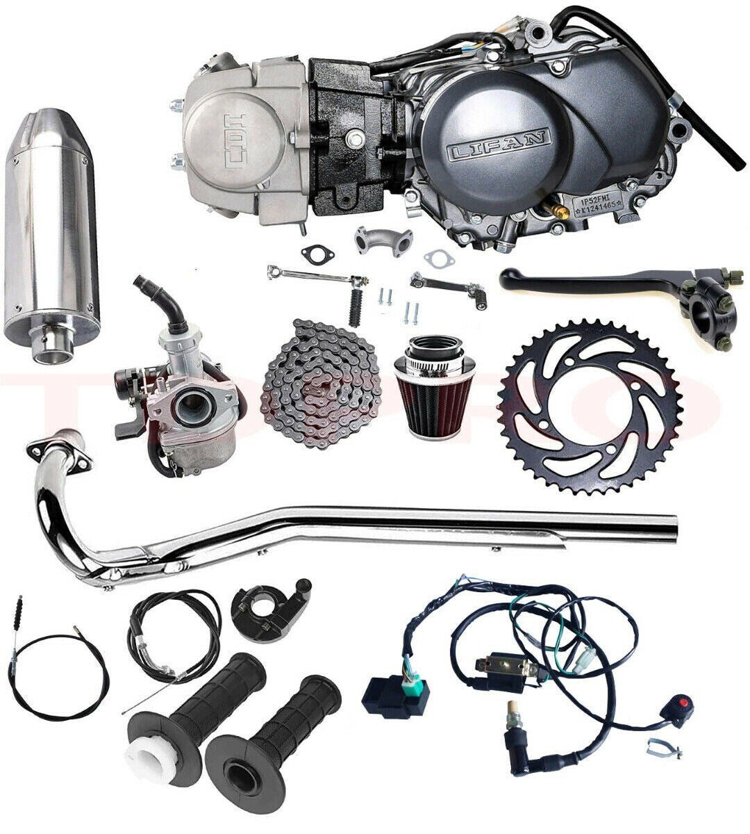 for Lifan 125cc Engine Motor Kit Kick Start Trail Dirt Bike Postie Monkey 90cc 110cc