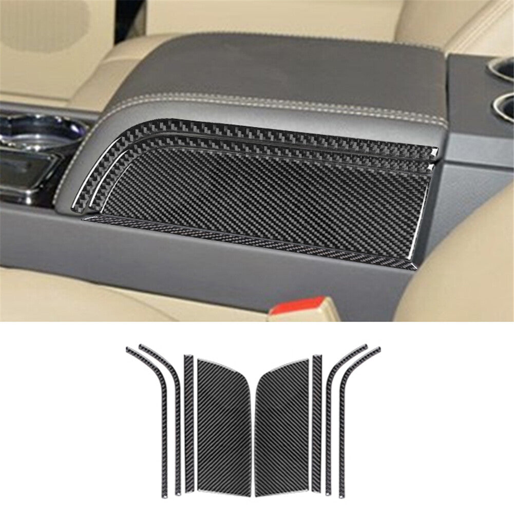 Carbon Fiber Center Armrest Side Cover Trim for Lincoln for Navigator 2007-2014