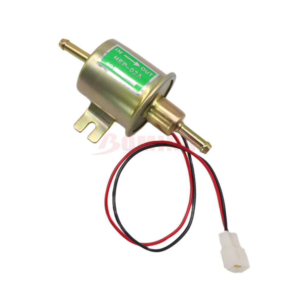 HEP-02A 12V Universal Inline Low Pressure Electric Fuel Pump For Gas Diesel 2PCS