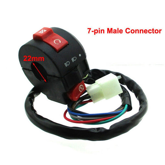 For Coolster 70cc 110cc ,125cc Start 7-Pin Male Kill Fits 7/8 Handlebar