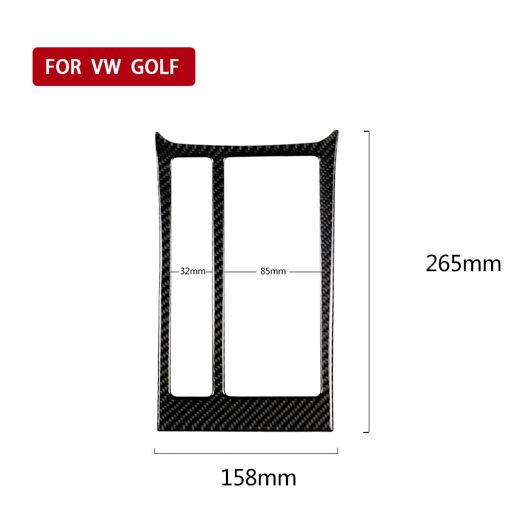 for VW for Golf MK7 2013-2017 Carbon Fiber Water Cup Holder Panel Cover Trim Sticker