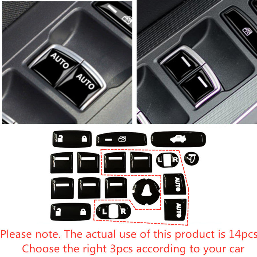 Accessories Car Window Lift Button Switch Trim for Honda for Civic Sedan 2022 Black