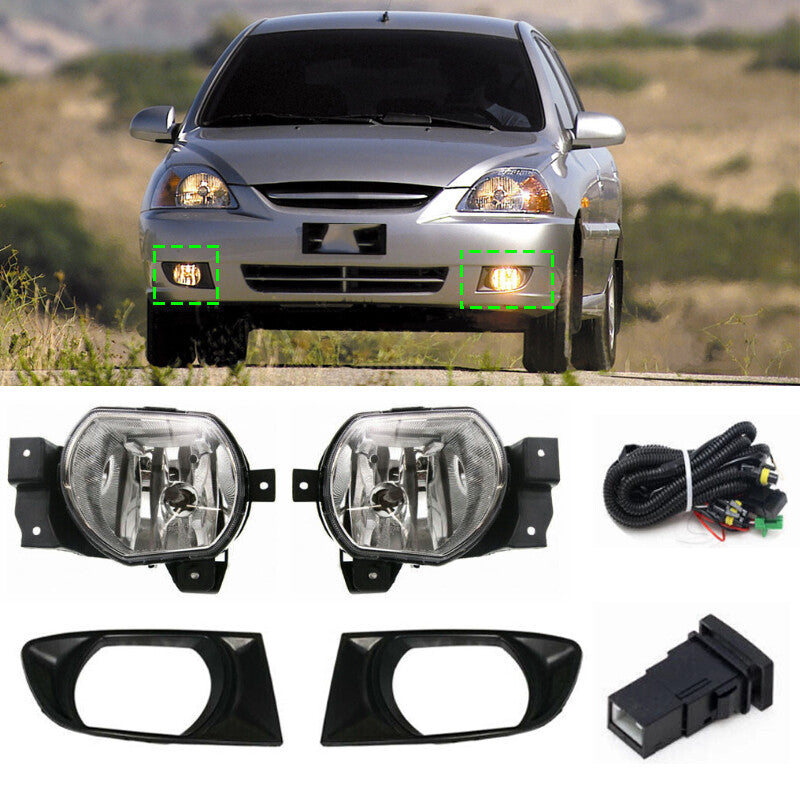 Suitable for Kia Rio RS 2002 03-06 Front bumper fog light cover with wire switch - Fog light