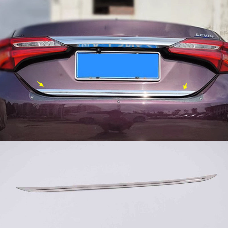 2015-18 for Toyota for Corolla Chrome Steel Rear Door Trunk Lid Tailgate Strip Trim