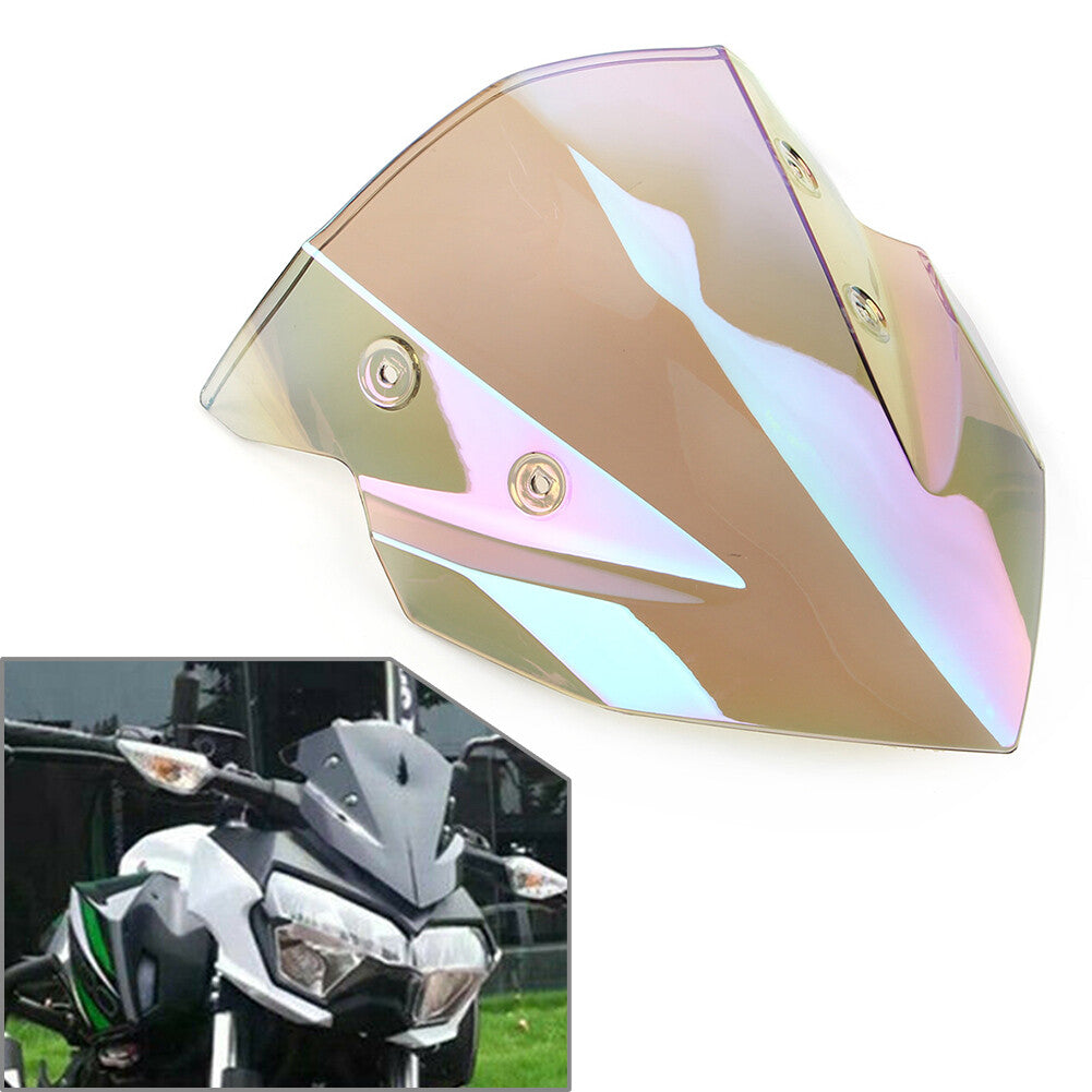 Iridium ABS Motorcycle Windshield Windscreen for Kawasaki Z400 2018 2019-2022