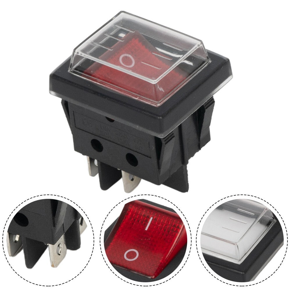 KCD4 Rocker Switch ON OFF 2 Position 4 Pin 16A For Carpet Cleaners/refrigerators