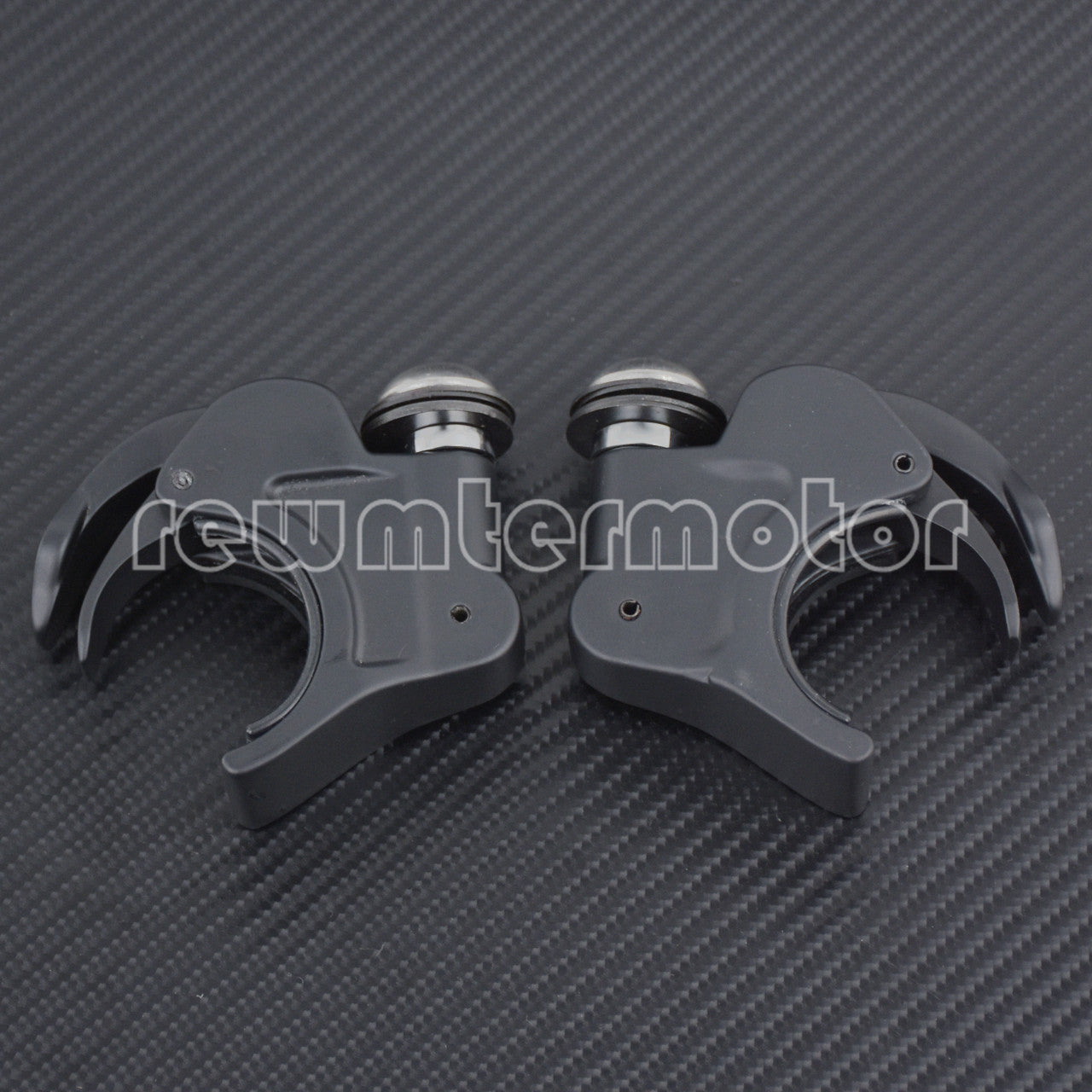 Black 39mm Windshield Clamps Bracket Fit for Harley Dyna Sporster Models 1 Pair