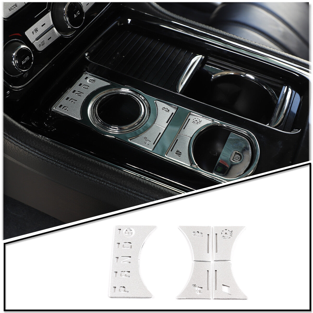2-Pack Silver Chrome Taillight Protective Covers with Bezels and Decorative Covers for Hummer H2 2003-2007