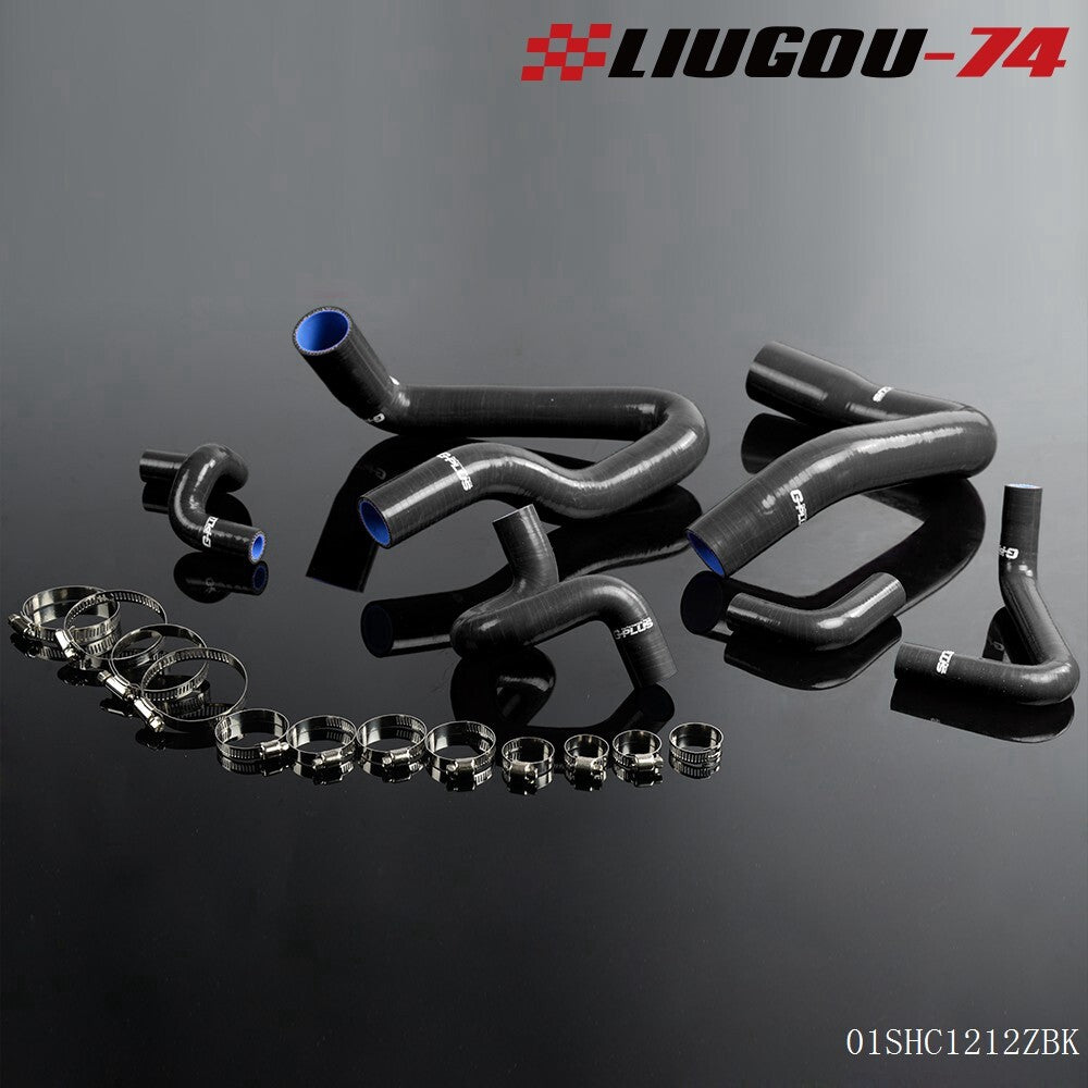Silicone Radiator Black Hose Kit for 1986-1993 for Ford for Mustang GT LX Cobra 5.0