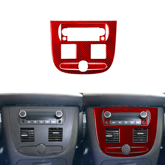 Red Carbon Fiber Rear Audio Outer Frame For Silverado/tahoe/ for sierra 2007-14 TypeC