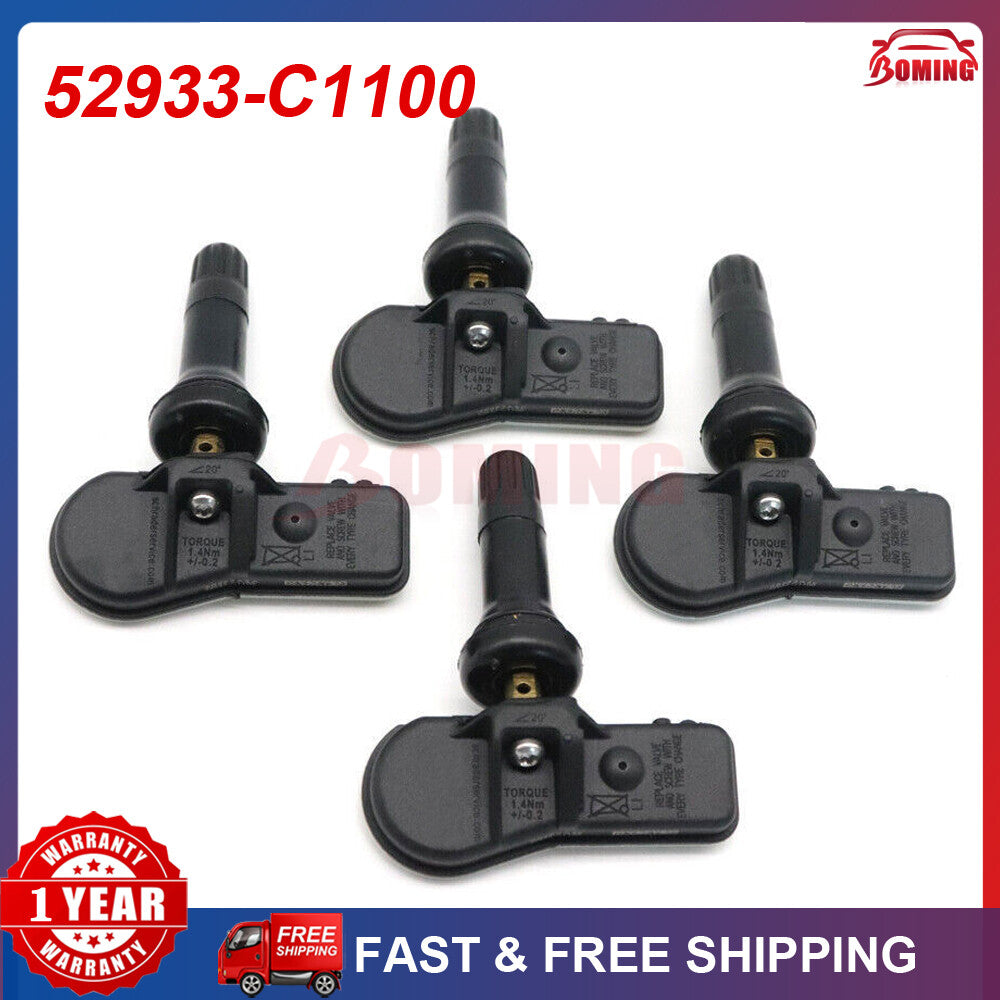 4PCS 52933-C1100 Tire Pressure Monitor Sensor TPMS for Hyundai for Tucson Sonata LF