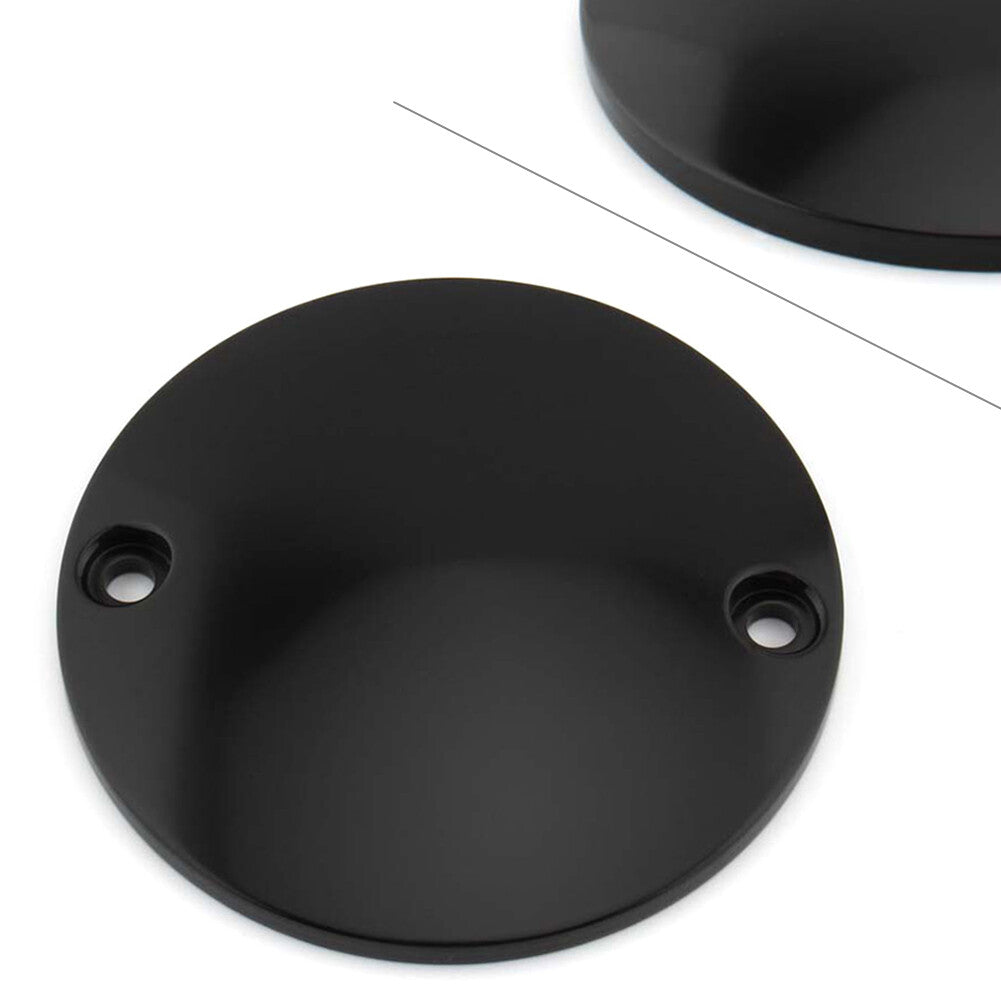 2 Hole Domed Point Timing Ignition Timer Cover Black for Harley Sportster Dyna