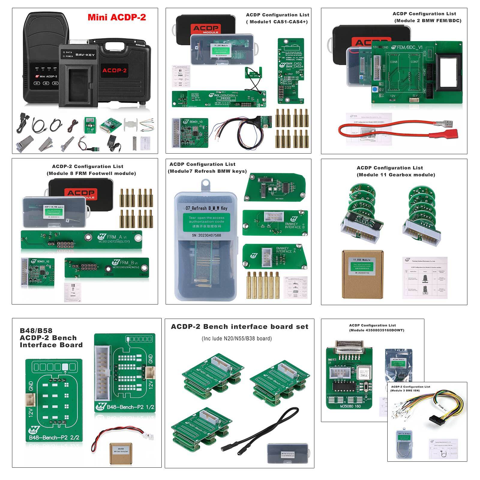 Yanhua for Mini ACDP 2 Key Progarmmer for BMW CAS FEM BDC +Module 1/2/3/4/7/8/11