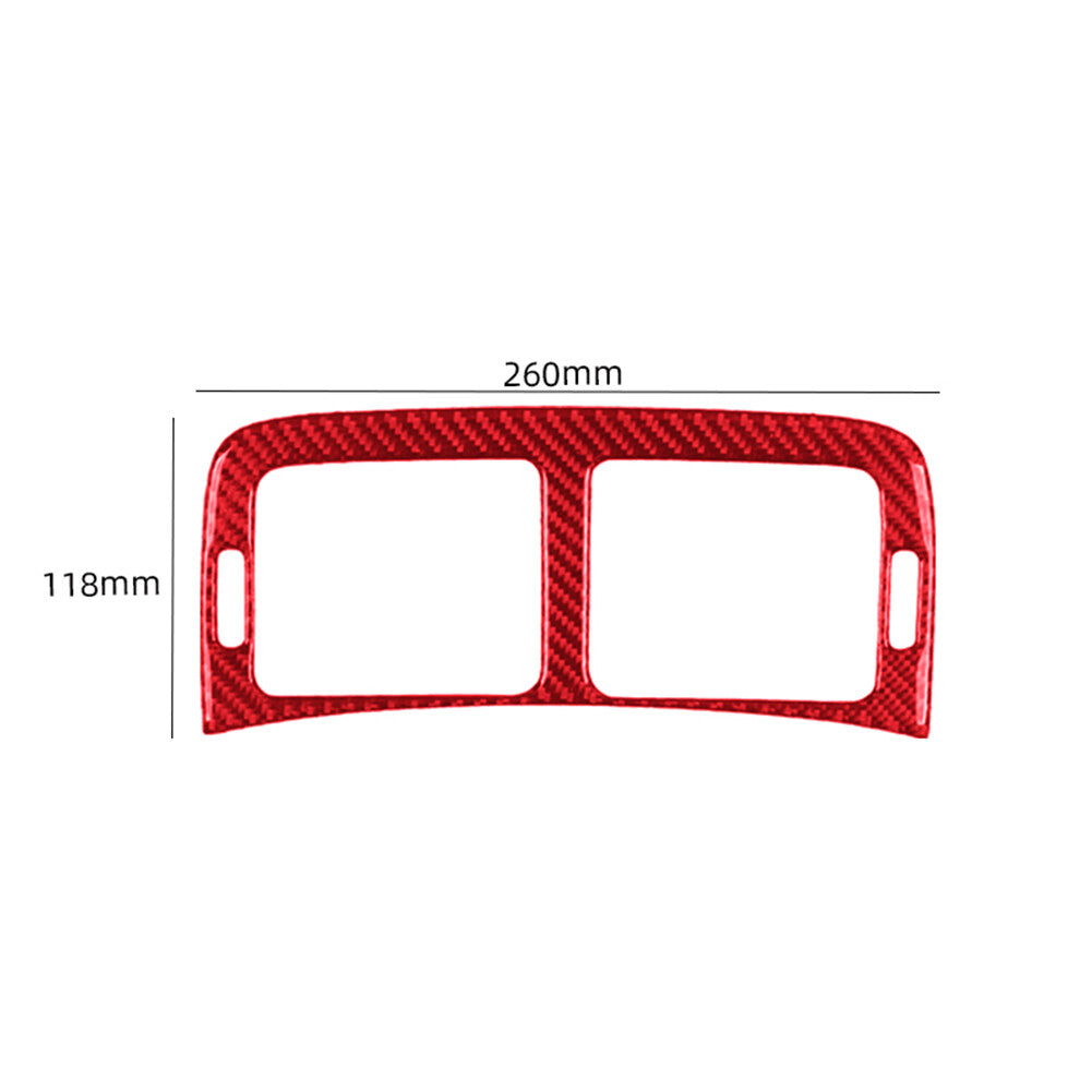 Red Carbon Fiber Interior Center Air Vent Cover Trim for Mercedes-Benz W203