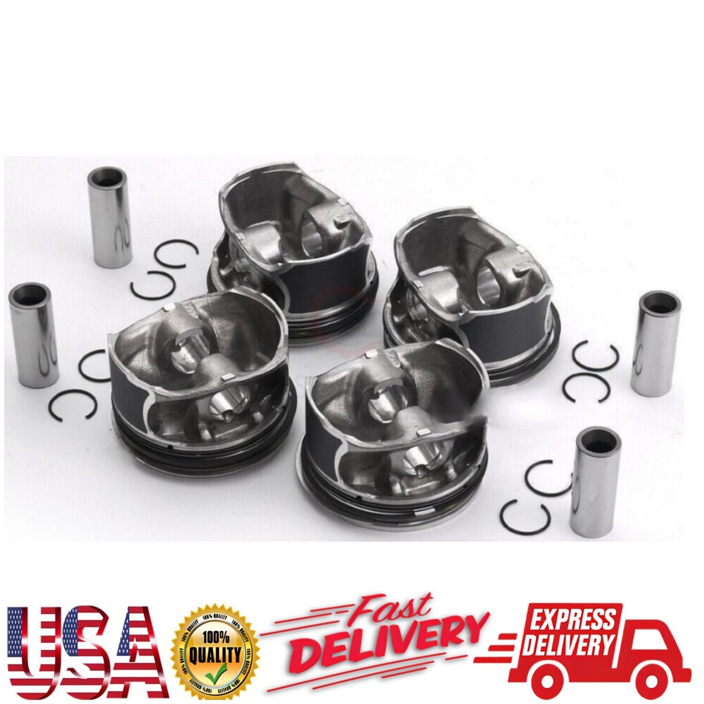 4x Pistons Rings Kit Fits For M270.920 for Mercedes-Benz CLA250 A250 X117 2.0T l4 US