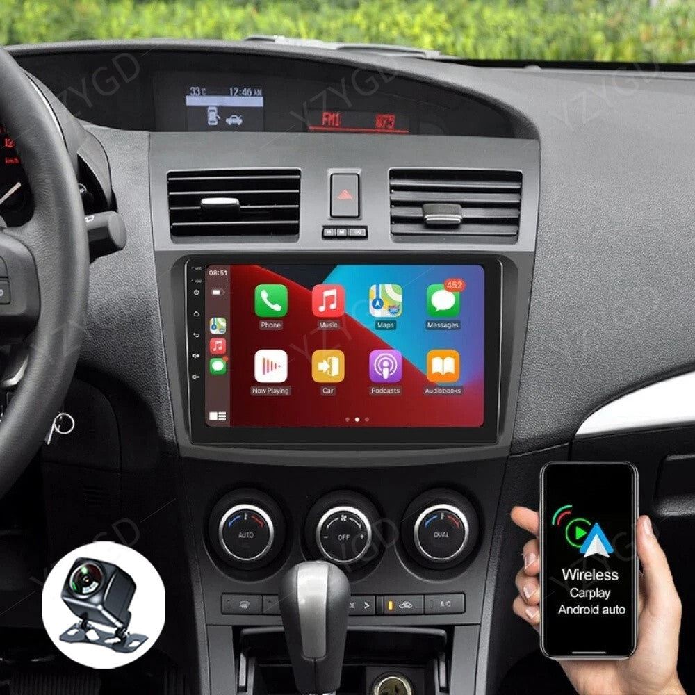 for Mazda 3 2010-2013 CarPlay Car Radio GPS Multimedia Stereo Head Unit Screen