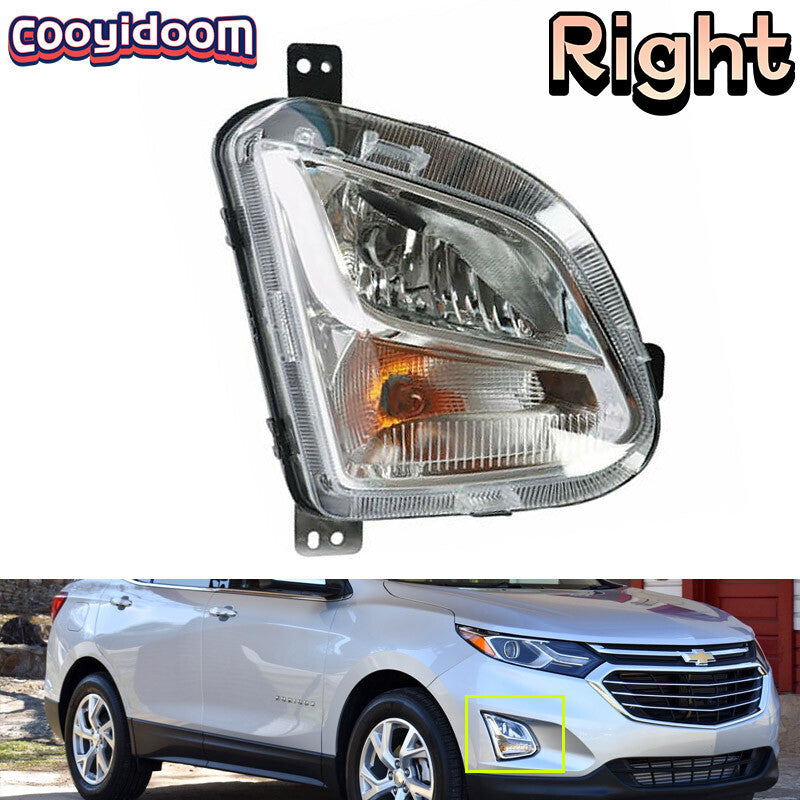 Applicable to for Chevrolet Equinox 2018 - 2020 right bumper fog light turn signal light passenger side