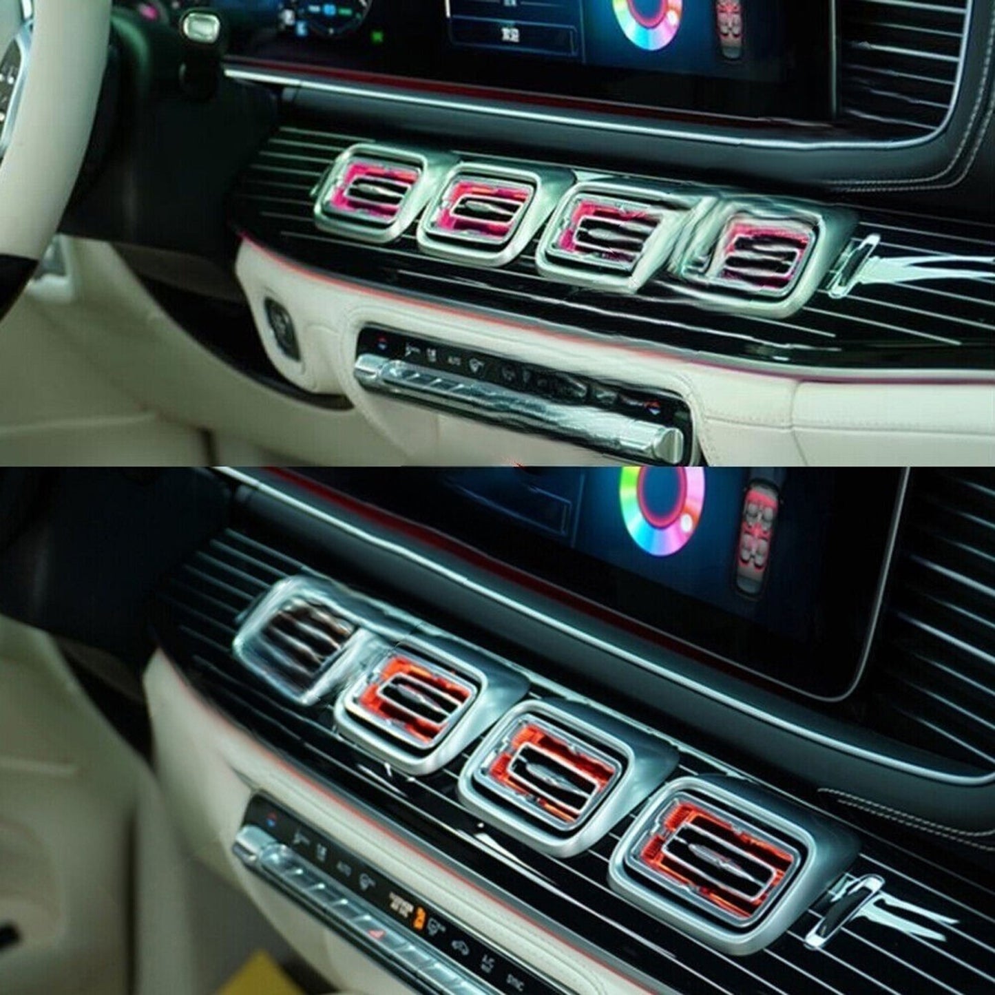 64 Colors Air Vent LED Ambient Light for Benz GLE W167 Interior Atmosphere Lamp