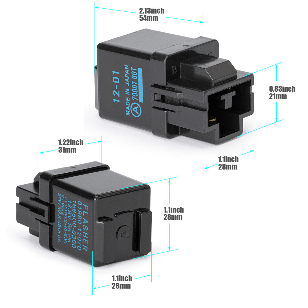 3-Pin Flasher Turn Signal Hazard Relay for Toyota RAV4 for Sienna for Lexus 81980-12070