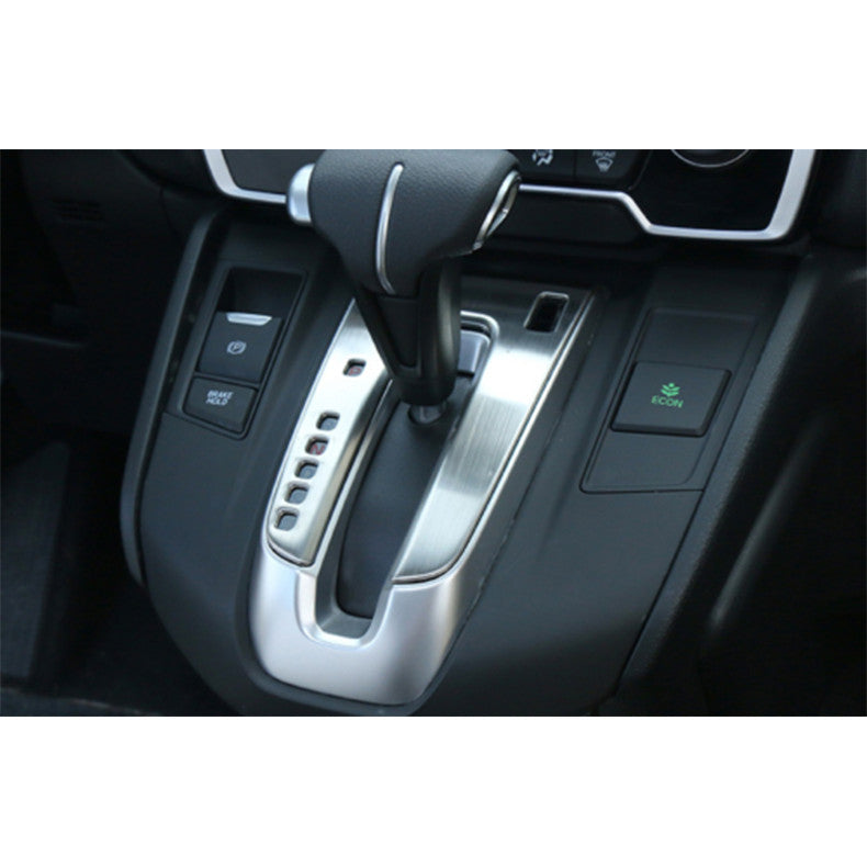 for Honda CR-V 2017-2022 silver steel Console Gear Shift Panel Frame Cover Trim