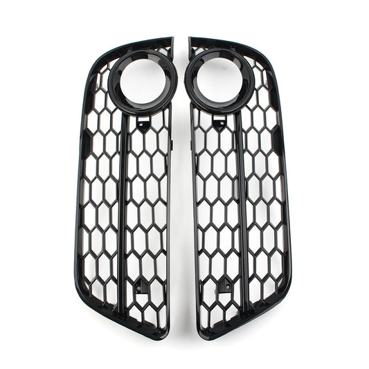 2xHoneycomb Mesh Front Bumper Fog Light Grille Cover for Audi for A5 2008-2011 10