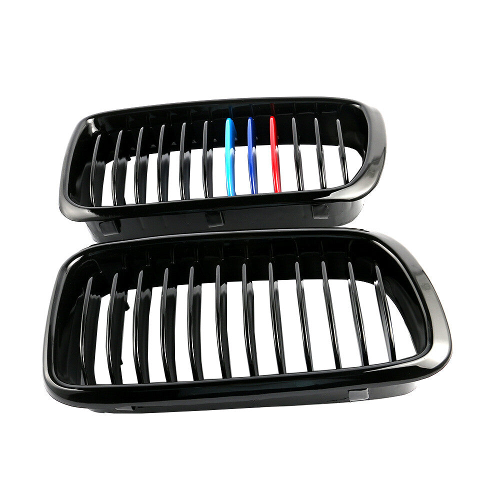 Fits For 740i 740iL 750iL 2x Front LH RH Bumper Kidney M Color Grille Replace