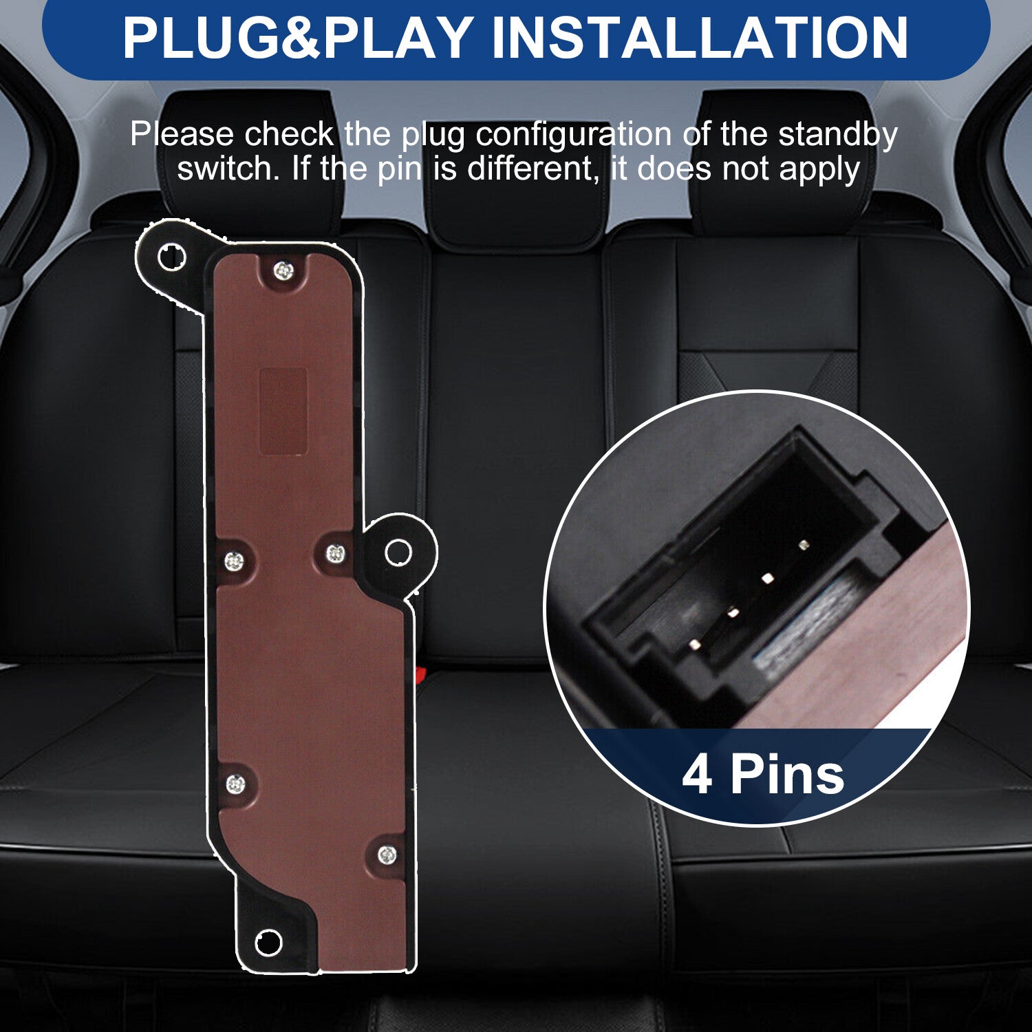 1098530-00-F For 2017-2022 for Tesla Model 3/Y Power for Seat Switch Control Front Right