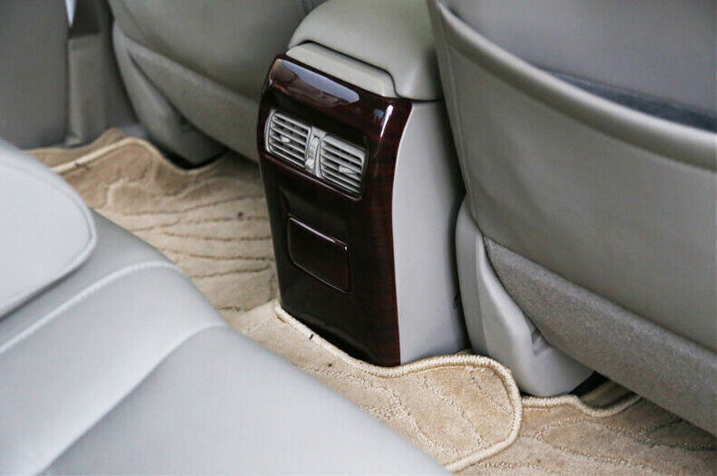 Car Rear Air Outlet Vent Frame Trim Fit for Nissan Sentra 2013-19 Red Wood Grain