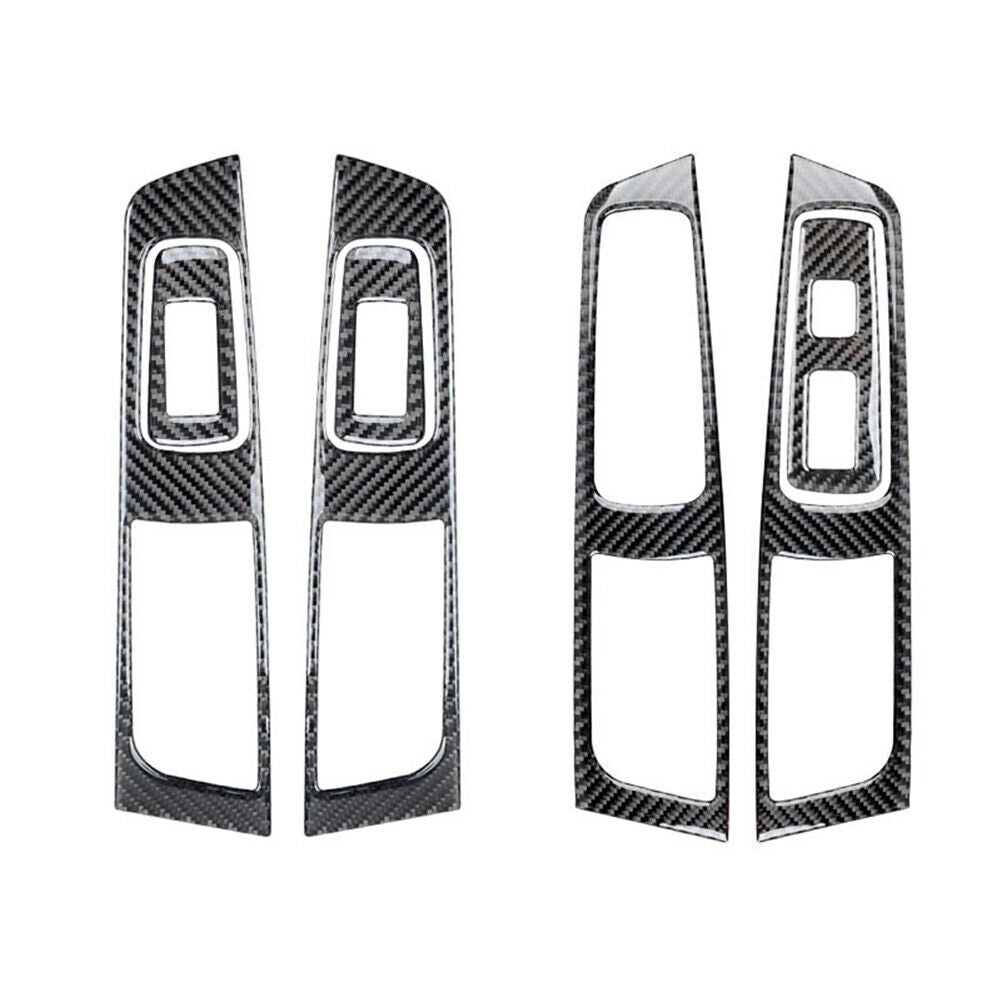 7Pcs Carbon Fiber Interior Door Control Cover Trim for Subaru Forester 2009-2013