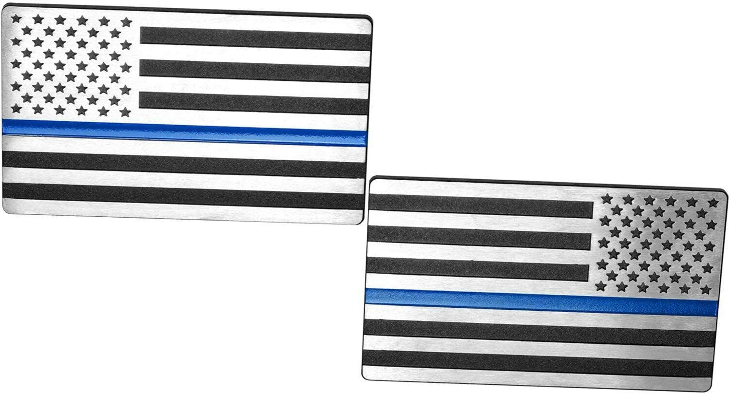 Car side fender rear boot badge chrome black and blue American flag applicable to for Audi